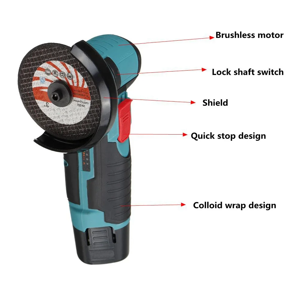 500W 12V Grinder Brushless Ang - đánh giá và giá Brushless Angle Grinder Battery Powered