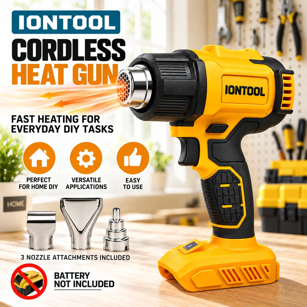 IONTOOL Yellow Cordless Heat G - đánh giá và giá Cordless Heat Gun For Shrink Tubing
