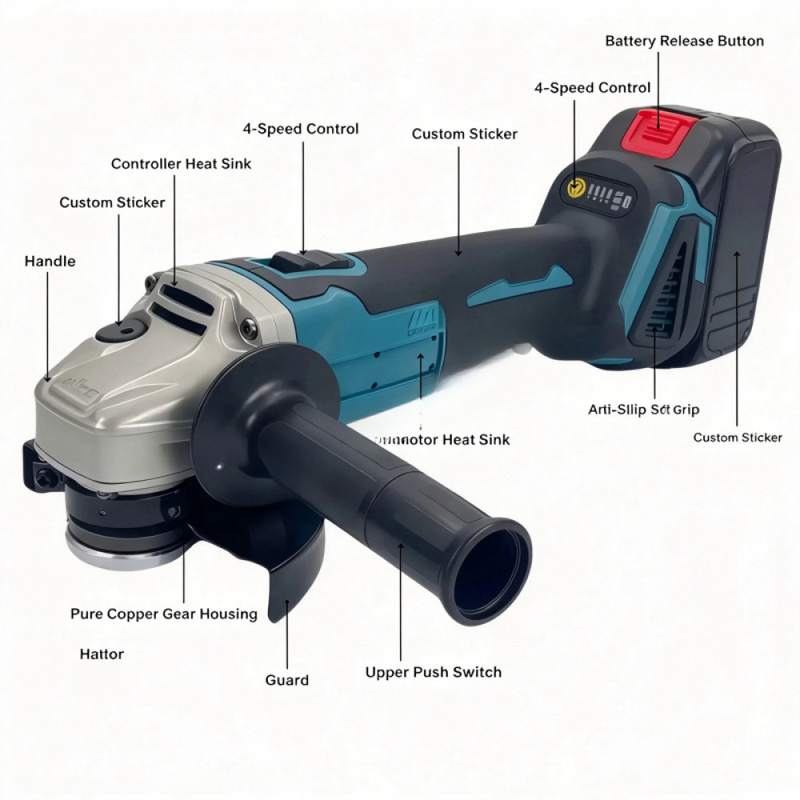 Brushless Angle Grinder 21v Co - đánh giá và giá Brushless Angle Grinder Battery Powered